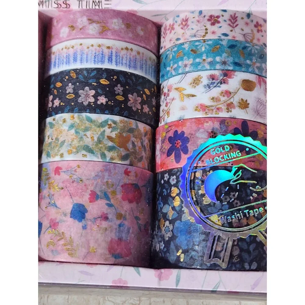 Floral Multicolor Washi Tape Box Flowers Kawaii